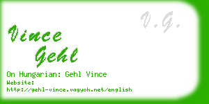 vince gehl business card